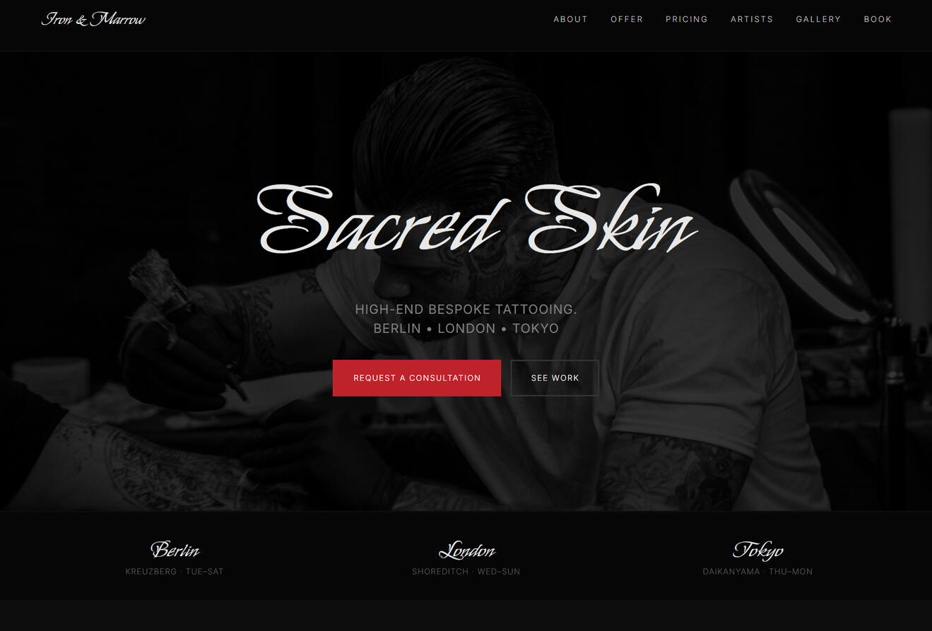 Tattoo Studio Template