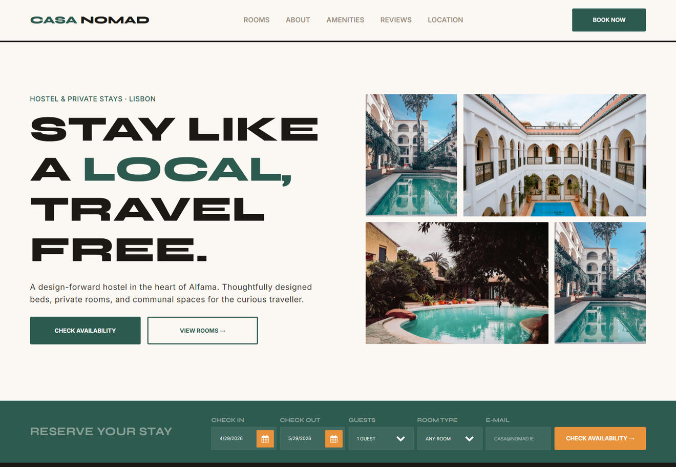Hostel / Airbnb Template